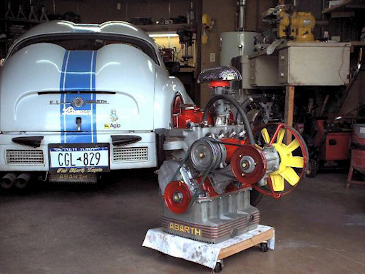 Freshly rebuilt Abarth 750 motor