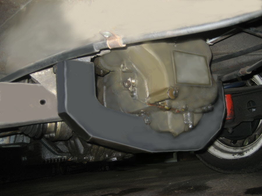 custom fixture to hold the Hewland transaxle in place