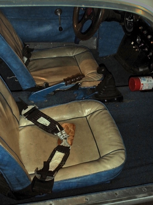 Seats with new padding, back inside the Abarth