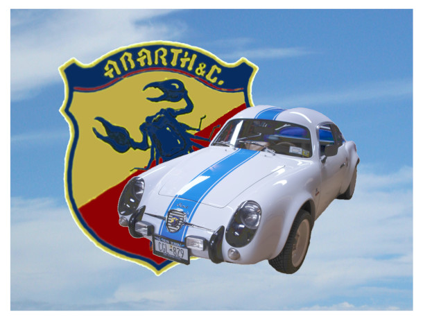 Jim Romanos double bubble and the Abarth scorpion emblem